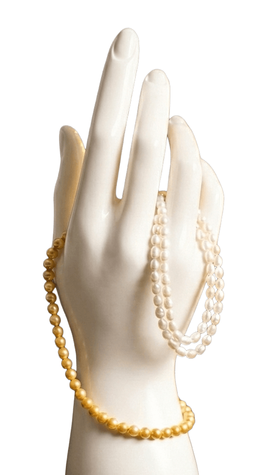 Elegant jewelry display featuring handcrafted rings