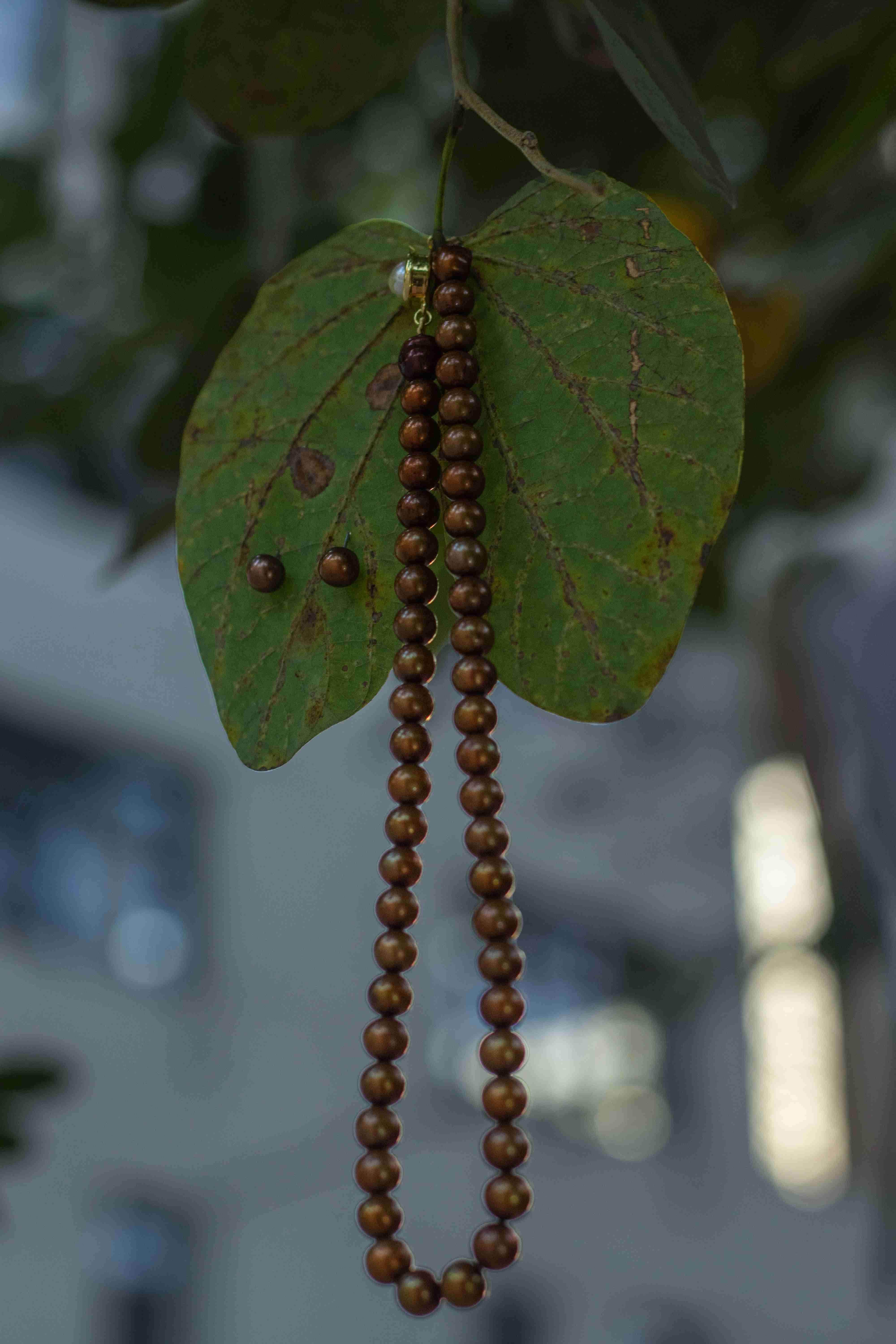 Bronze Harmony pearl necklace